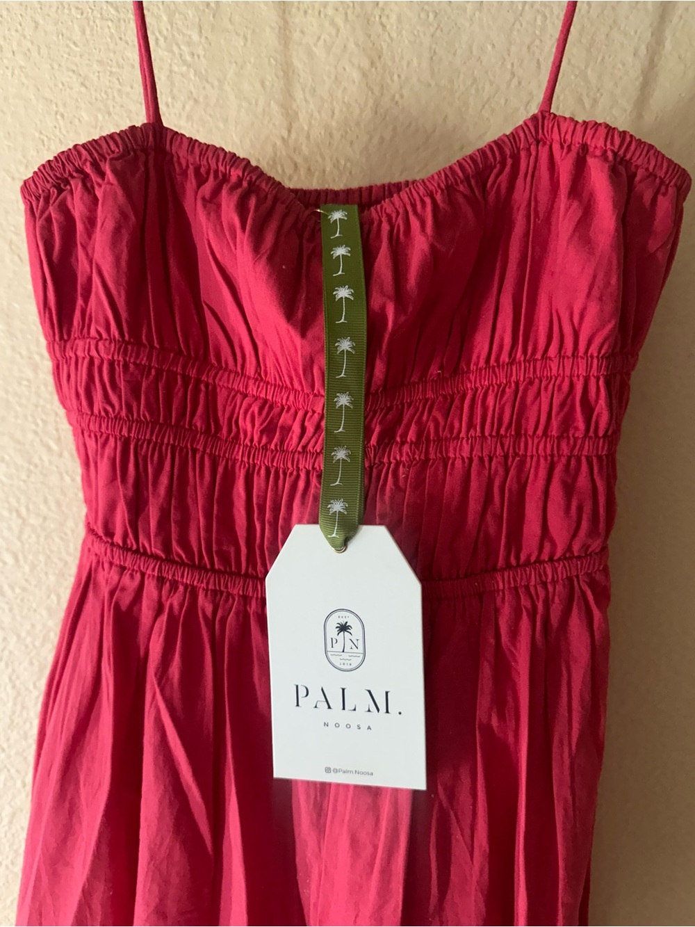 PALM Noosa Red Spaghetti Strap Summer Dress